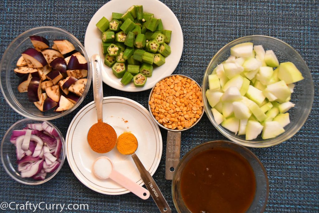 Sambhar-masala-lauki-onion-easy-recipe